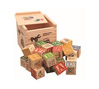 27 Pcs Children Wood Alphabet Blocks Letters Stacking Toys Room Décor