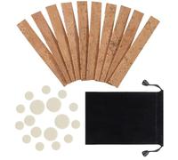 27 Pcs Clarinet Cork Replacement Kit with10 Pcs Clarinet Neck Joint Cork Sheet and 17 Pcs Clarinet Pads Bb Clarinet Woodwind Instrument Pads Clarinet Instrument Accessories with Black Packaging Bag