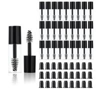 27 Pcs Empty Mascara Tube and Wand, 3ml Mini Eyelash Cream Clear Container Bottle with Rubber Inner Plug, Mascara Tubes Empty for Castor Oil (Black)