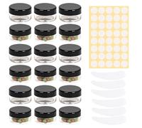 27 Pcs Empty sample pots,5g/5ml cosmetic pots,sample pot with lid cosmetic pot,travel pots for cream,cosmetic containers small pots with lids,For Various Cosmetic Products, Samples,Eye Shadow Lip Balm