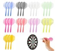 27 Pcs Integrated Dart Shaft and Flights, All in One Dart Flights,9 Colors