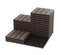 27 PCS Interlocking Deck Tiles, 12x12 Inch Waterproof Patio Flooring, Composite Wood for All-Weather Outdoor Use on Poolside, Balcony, Backyard, Porch & Garden, Easy DIY Installation, Brown