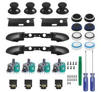 27 PCS LB RB Bumpers Button Replacement Kit, lyfLux LB RB Button Triggers Parts, Joystick, Screwdriver, Thumbstick Holder, Headphone Jack, Hat Silicone Compatible with Xbox ONE Controller