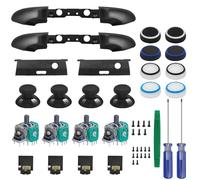 27 PCS LB RB Bumpers Button Replacement Kit, SourceTon LB RB Button Triggers Parts, Joystick, Screwdriver, Thumbstick Holder, Headphone Jack Plug Port, Hat Silicone Compatible with Xbox ONE Controller