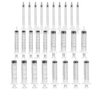 27 Pcs Plastic Syringes Set - 1ml, 3ml, 5ml, 10ml, 20ml, No Needle, Liquid Measuring, Feeding, Dispensing, Watering, Oil/Glue Applicator, Experiments