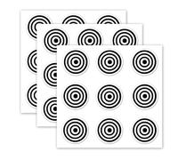 27 Pcs Toilet Target Aiming Stickers 1.5 Inch Potty Training Stickers Black Bullseye Target Sticker for Toilet, Urinal, Bathroom, Restroom