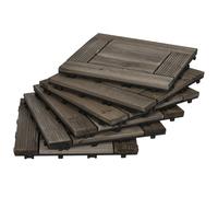 27-Piece Wooden Interlocking Decking Tiles