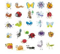 27 Pieces Insect Window Clings, Bugs Window Stickers, Anti-Collision Window Decals, Cute Insects Stickers for Toddlers Kids Home Nursery Classroom Decor Insects Animals Party Supplies