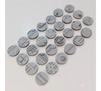 27 x 32mm Sci-Fi Wargaming Round Base Toppers for Miniatures - 3d Printed Tabletop Terrain