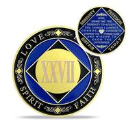 27 Year NA Medallions - Recovery Narcotics Anonymous Chips - 27 Year Living Clean Sobriety Coin - (Years 1-30) Journey Celebrate Recovery Addicts - Narcotics Anonymous Gifts for Men Women