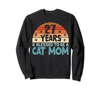 27 Years and Blessed To Be A Cat Mom! 27 Years Old Birthday Sweatshirt