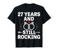 27 Years and Still Rocking 27 Years Wedding 27th Anniversary T-Shirt