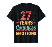 27 Years Countless Emotions 27th Wedding Anniversary Couple T-Shirt