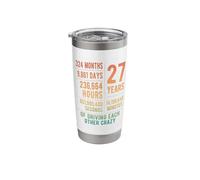 27 Years Married Funny 27th Wedding Anniversary Stainless Steel Insulated Tumbler