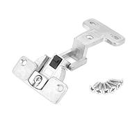 270 Degree Zinc Alloy Furniture Door Hinge Heavy Duty Folding Cabinet Door Hinge Nickel Plated Rust Proof 8kg Load Capacity 1pc (Not Removable)