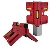 270 ° foldable column level with vertical soft magnet for woodworking, decoration, and steel structure construction. Horizontal ruler with tie straps (red 2PS)