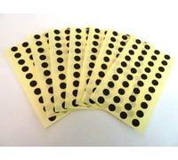 270 Labels, 6mm Diameter Round, Black, Colour Code Stickers, Self-Adhesive Sticky Coloured Dots