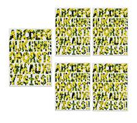 270 pcs 2 Inch Iron On Letters Heat Transfer Letters, Alphabets for Sport Jerseys T Shirts Team Name Clothes Slogan Printing DIY Crafts Decoration (5 Sheets Yellow Flower)