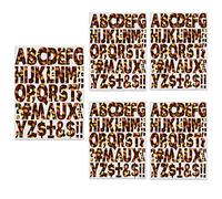 270 pcs 2 Inch Iron On Letters Heat Transfer Letters, Alphabets for Sport Jerseys T Shirts Team Name Clothes Slogan Printing DIY Crafts Decoration (5 Sheets Maple Leaf)