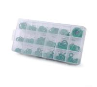 270-Piece Green HNBR O-for Ring Assortment Kit - 18 Sizes Automotive Sealing Washers & Gaskets for Car AC, Compressor, and Engine Systems (Reseal