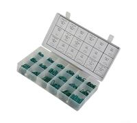 270-Piece HNBR O-For Ring Kit for Car Air Conditioning Repair - 18 Sizes in Convenient Storage Case, Green Seals Compatible with Automotive A/C