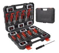 270 Pieces Master Thread Repair Kit Metric and Imperial HSS Drill Helicoil Tool Set Professional Rethread Kit for Automotive Engine Repair and Machinery M5-M12 & 1/4-1/2 UNC