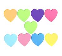 270 Sheets 70 x 70 mm Colors Sticky Notes Heart Shaped Sticky Notes Colorful self-Stick Notes Small Stickys Note for Writing in Text Books School Office - 8 Colors