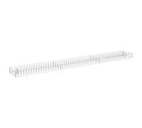 vidaXL Gabion Raised Bed-Galvanised Steel-Rectangular Garden Planter Basket-Weather-Resistant Patio Feature-Silver 270x30x10cm