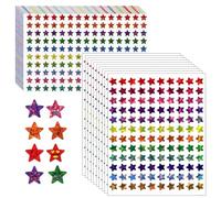 2700 Pcs Star Stickers for Reward Chart, 20 Sheets Holographic Gold Stars and Smiley Face, Rainbow Planner and Calendar Stickers for Children, Teachers, Classroom, School, Office Supplies