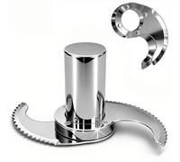 27055 Serrated Blade for Robot Coupe Food Processor R2, R2A, R2N, R2B, R2U, R201, Modular Chopper Blade with Stainless Steel Case & 2-Pack Spare Blades, Never Leak, Microplastic-Free, 5 Year Warranty
