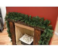 270cm (9ft) x 25cm Imperial Pine Christmas Garland Decoration Plain Green