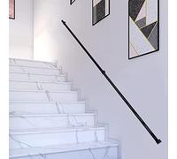 270cm Adjustable Black Wrought IronilMetal Railing for Indoor s Support Rod Extends 30cm to 600cm