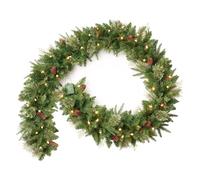 270CM Extra Long Christmas Garland, Artificial Realistic Pine & Cypress Greenery For Indoor Outdoor Staircase, Mantel, And Window Decor