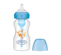 270ml Wide-Neck Anti-Colic Options+ Baby Bottle, Blue Goldfish, 1-Pack