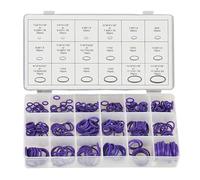 270Pcs 18 Sizes Universal Car Air Conditioning HNBR O Rings Auto Repair Tools Rubber Refrigerant Ring Set(Purple)