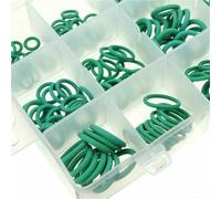 270PCS HNBR O-for Ring Assortment Kit, Green Nitrile Rubber Gasket Set with Storage Case for Automotive AC, Engine, Plumbing and Industrial Sea