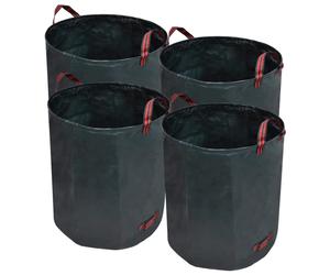 (272 l) vidaXL 4x Garden Waste Bag Dark Green Rubbish Bin Storage Refuse 120 L / 272 L