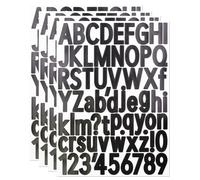 272 Pieces 1.5 Inch Small Vinyl Letter Number Stickers, Mini Waterproof Alphabet Number Stickers for Sign, Decor, Scrap Booking, Crafts - Black