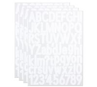 272 Pieces 1.5 Inch Small Vinyl Letter Number Stickers, Mini Waterproof Alphabet Number Stickers for Sign, Decor, Scrap Booking, Crafts - White
