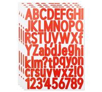 272 Pieces 1.5 Inch Small Vinyl Letter Number Stickers, Mini Waterproof Alphabet Number Stickers for Sign, Mailbox, Decor, Scrap Booking, Crafts - Red