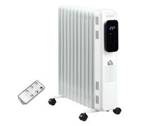 HOMCOM 2720W Oil Filled Portable Radiator in White, White