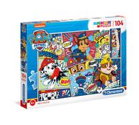 - 27261 - Supercolor Puzzle - Paw Patrol - 104 Pieces - Made In Italy, Jigsaw Puzzle For Kids