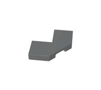 27263 Foundation Plate Tile Special 2x2 Corner with Cut Corner - Facet 50 Pieces GDS-1044 Compatible with Lego Building Blocks Color:Dark Bluish Gray