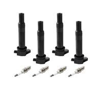 2730126640 1881411051 4pcs Ignition Coils + 4pcs Iridium Spark Plugs For 2006-2011 Compatible For Hyundai Accent Compatible For Kia Rio Rio5 UF499