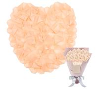 273Pcs Premade Ribbon Rose Petal Silk Half Finished Flower Petal Table Centerpieces Decor for Wedding Anniversary Party Romantic Night(champagne)
