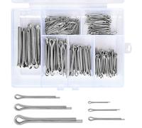 275 Pieces Stainless Steel Cotter Pins Assortment, Spring Pins Set, Body Clips, Spring Cotter Pins Clips, Safety Cotter Pins M1 M1.5 M2 M2.5 M3 M4 Assortment Kit for Cars Motorhomes Garden Tools