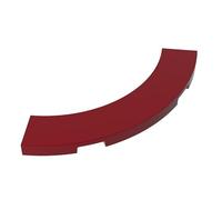 27507 Circular Plate Tile 4x4 Curved, Macaroni 50 Pieces GDS-1276 Compatible with Lego Building Blocks Color:Dark Red