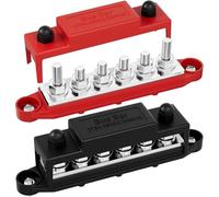 275A Busbar Terminal Block Bus Bar 12V Power Distribution 6 x M8 For Automotive Sound Audio Car Distributor for Car Truck Boat Trailer