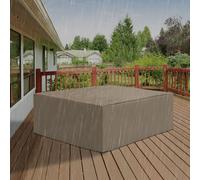 Outsunny 275x205cm Outdoor Furniture Protective Cover Water UV Resistant Beige, Cream