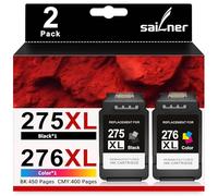 275XL 276XL Ink 275 and 276 Replacement for Canon 275 and 276 Ink Cartridges Cannon Ink 275 276 Combo Pack Pixma TS3722 TR4720 TR4700 TS3522 TS3700 TR4722 TS3500 TS3522 Printer PG-275 CL-276 XL